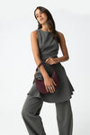 Tiffosi Riley Trouser - Grey/White Stripe