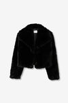 Tiffosi Thretha Faux Fur Short Jacket - Black