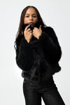 Tiffosi Thretha Faux Fur Short Jacket - Black
