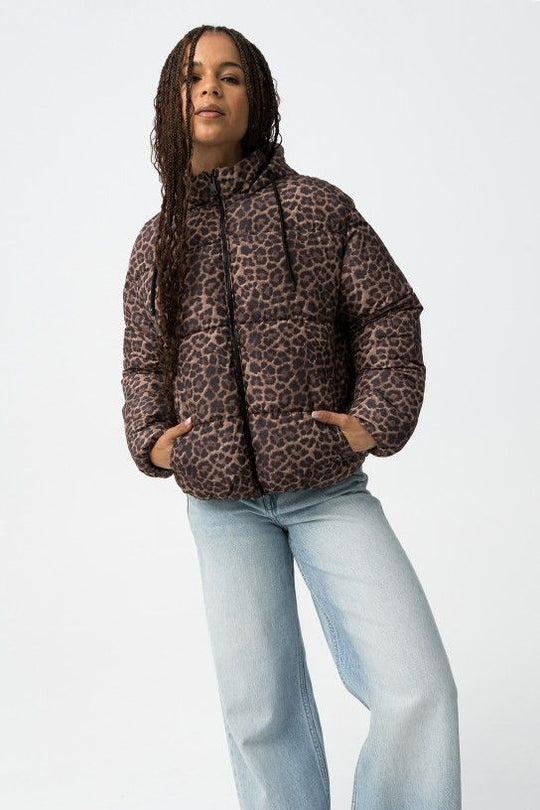 Tiffosi Stutz Leopard Coat - Chocolate