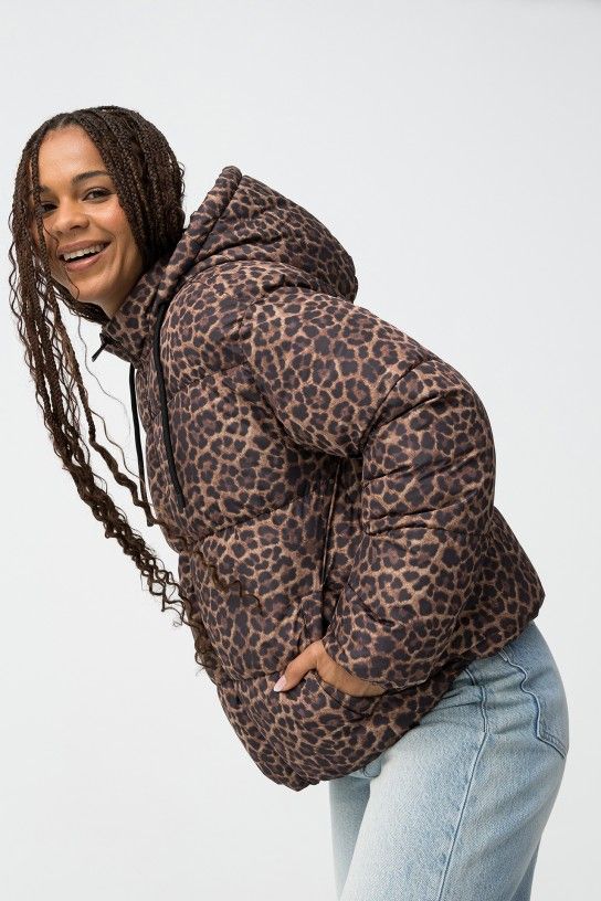 Tiffosi Stutz Leopard Coat - Chocolate