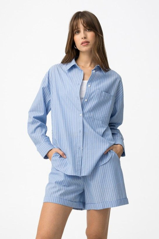 Tiffosi Lecas Long Sleeve Shirt - Baby Blue