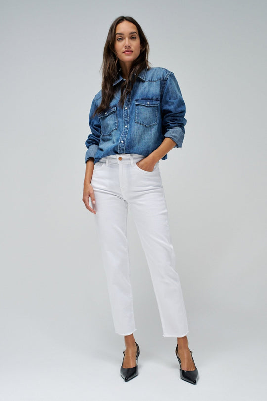 Salsa True Cropped Slim Jeans - White