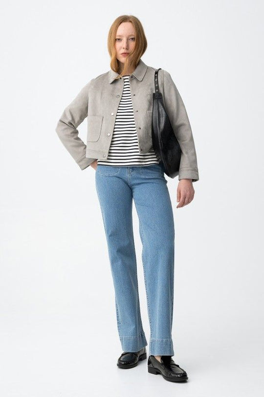 Tiffosi Olivia High Waist Straight Leg - Blue Denim