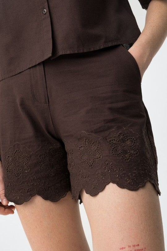 Tiffosi Lencastre Shorts - Chocolate Brown