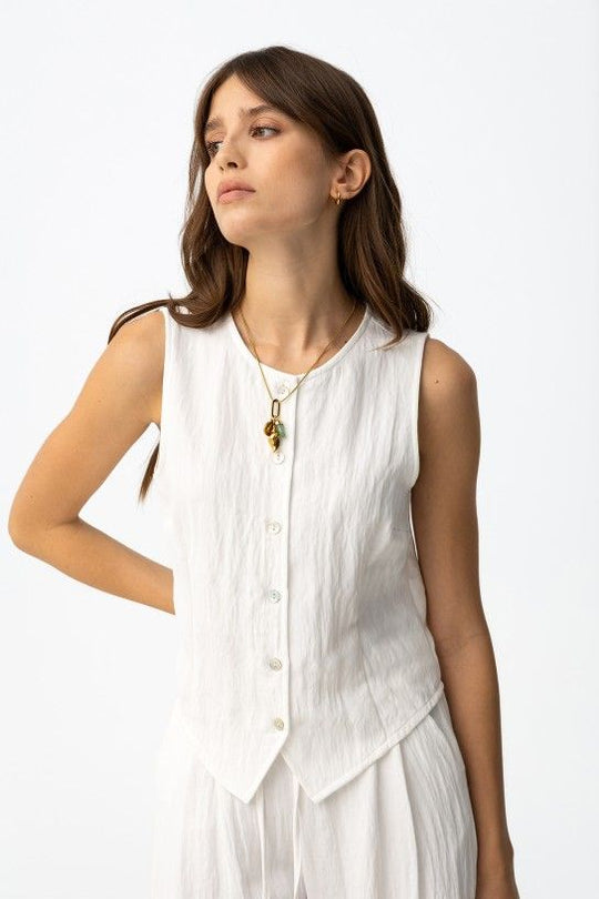 Tiffosi Augusta Waistcoat - Star White