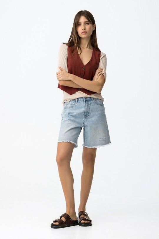 Tiffosi Benny Denim Shorts - Light Blue Denim