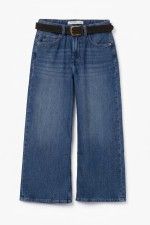 Tiffosi Nora Cropped Straight Jeans - Medium Blue Denim