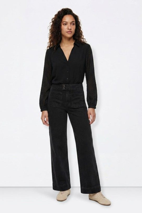 Tiffosi Olivia High Waist Straight Leg - Black