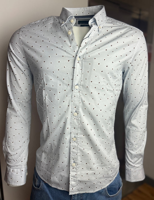 Remus Uomo Ashton/Slim Casual Shirt - Blue