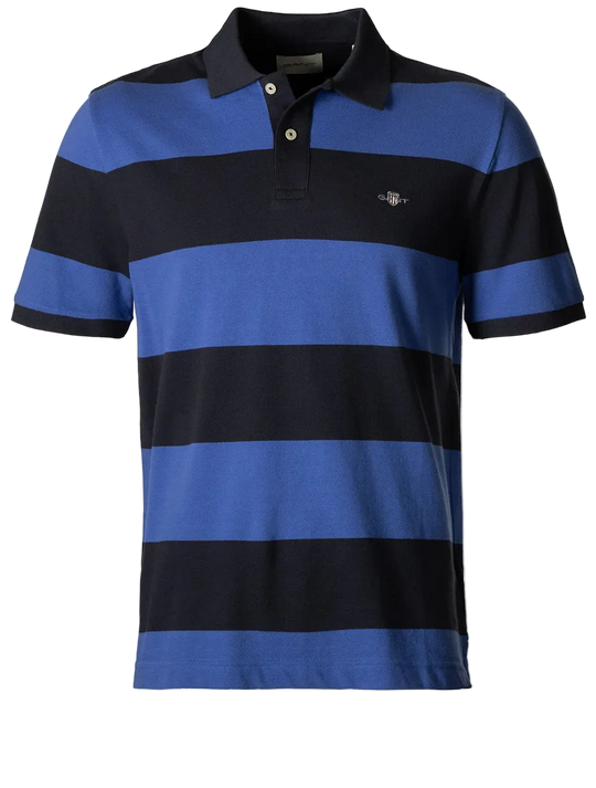Gant Block Stripe Polo - Royal Blue