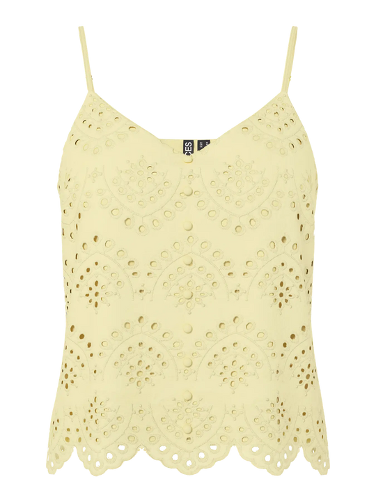 Pieces Vilde Strap Top - French Vanilla