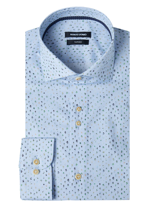 Remus Uomo Tapered/SF Frank Cotton Shirt - Light Blue 22