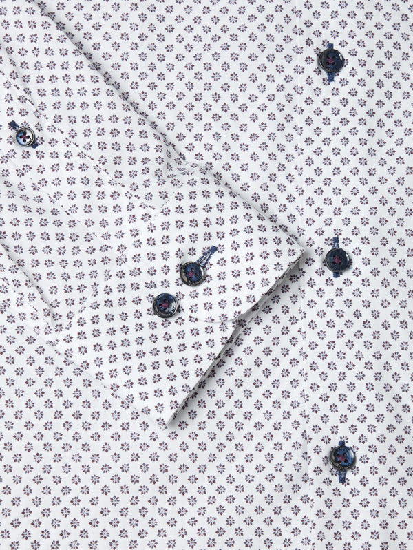 Remus Uomo Frank Tapered Shirt - Navy & White 13165/18