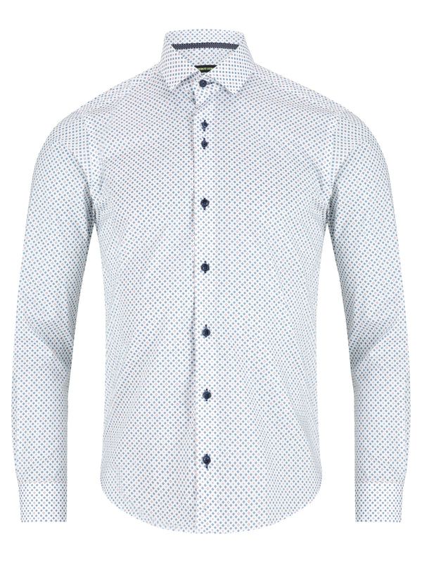 Remus Uomo Tapered/Frank Shirt - Blue & White 13166/12