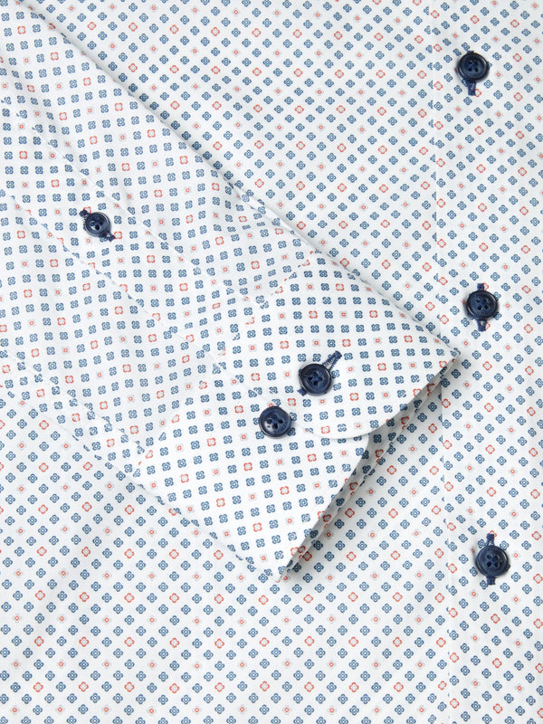 Remus Uomo Tapered/Frank Shirt - Blue & White 13166/12