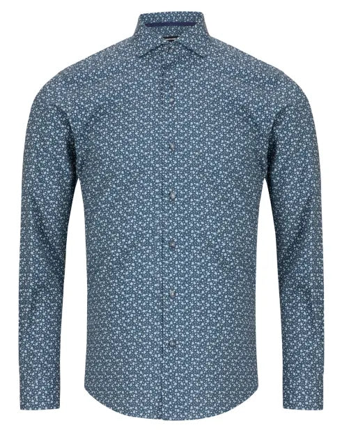 Remus Uomo Frank Tapered Shirt - Dark Blue 13190/28