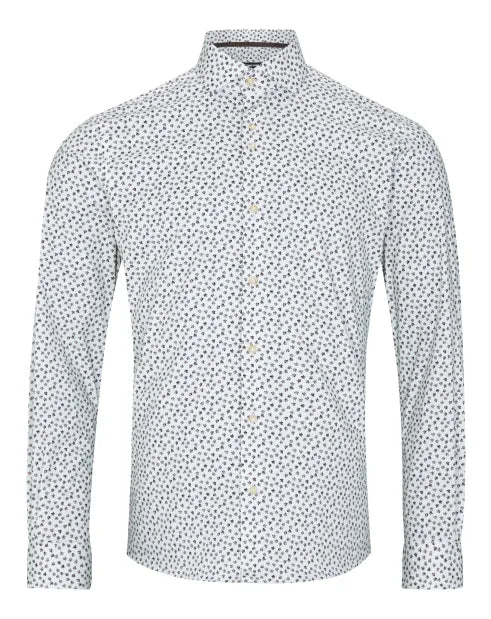 Remus Uomo Tapered Fit Shirt 13191/15 - Yellow & White