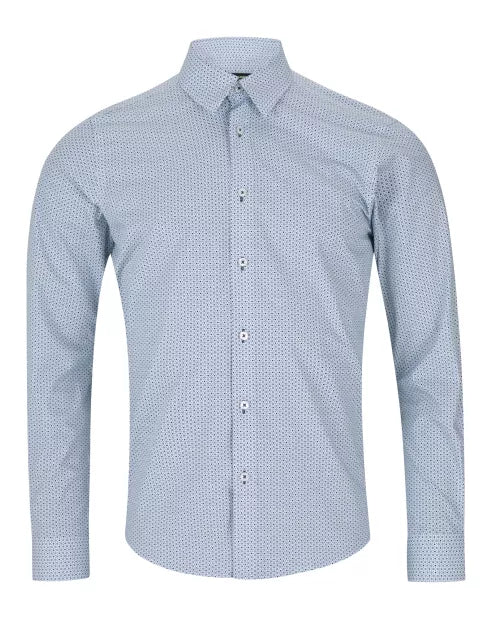 Remus Uomo Jensen/Regular Long Sleeve Semi Formal Shirt  - Navy 13307_18 [Size 15.5]
