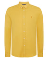 Remus Uomo Slim/Ashton Cotton Casual Shirt - Yellow