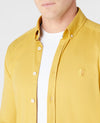 Remus Uomo Slim/Ashton Cotton Casual Shirt - Yellow