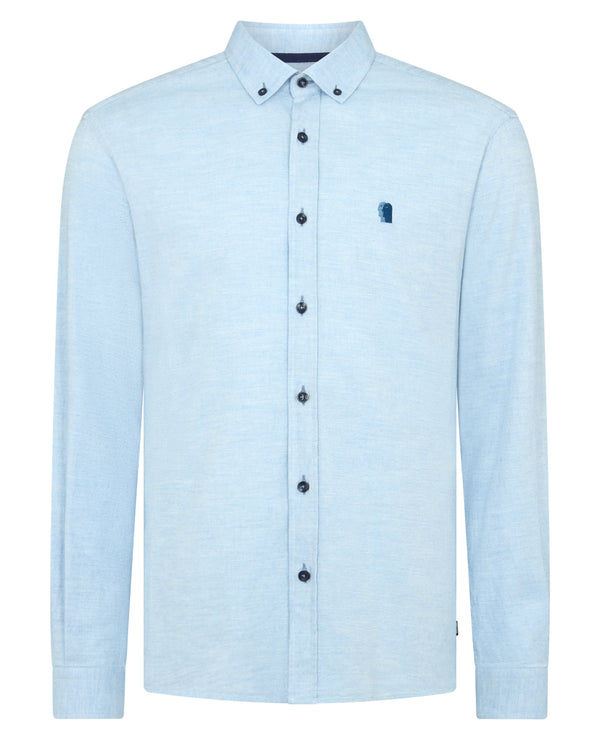 Remus Uomo Parker/Tapered Long Sleeve Shirt - Sky Blue