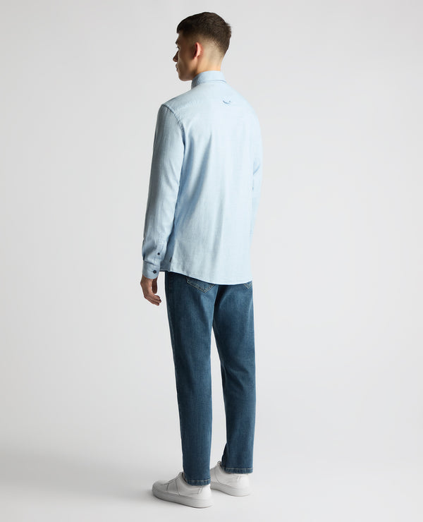 Remus Uomo Parker/Tapered Long Sleeve Shirt - Sky Blue