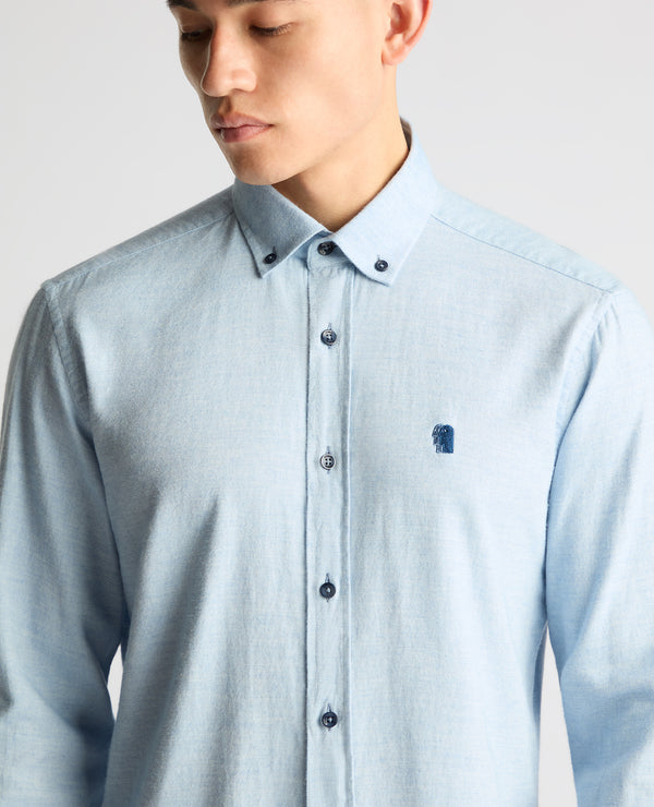 Remus Uomo Parker/Tapered Long Sleeve Shirt - Sky Blue