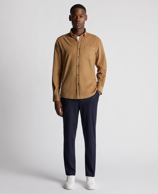 Remus Uomo Parker/Tapered Long Sleeve Casual Shirt - Camel