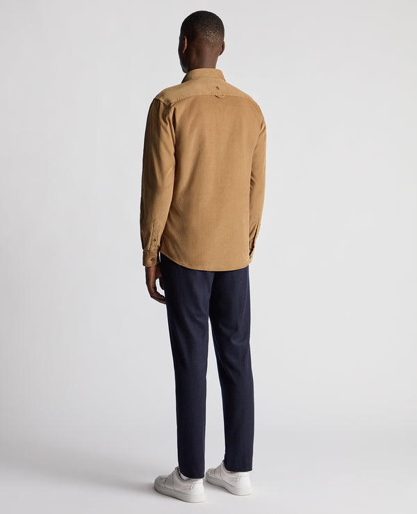 Remus Uomo Parker/Tapered Long Sleeve Casual Shirt - Camel