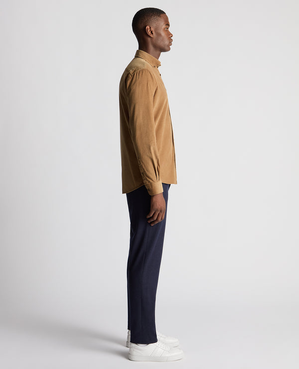 Remus Uomo Parker/Tapered Long Sleeve Casual Shirt - Camel