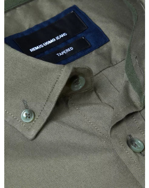 Remus Uomo Parker Tapered Shirt - Olive 13961/36