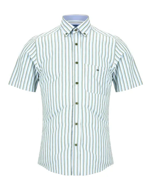 DG's Drifter Regular Ivano Short Sleeve Casual Shirt - Light Green 14019SS/13