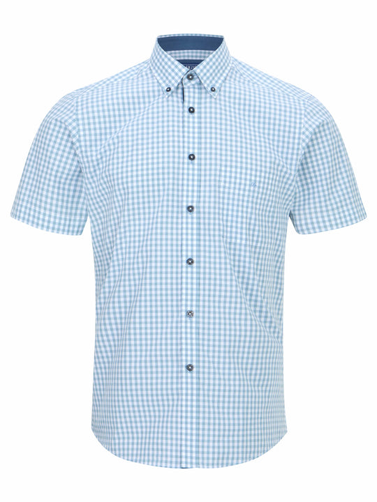 DG's Drifter Regular Ivano Short Sleeve Casual Shirt - Blue 14148SS/26