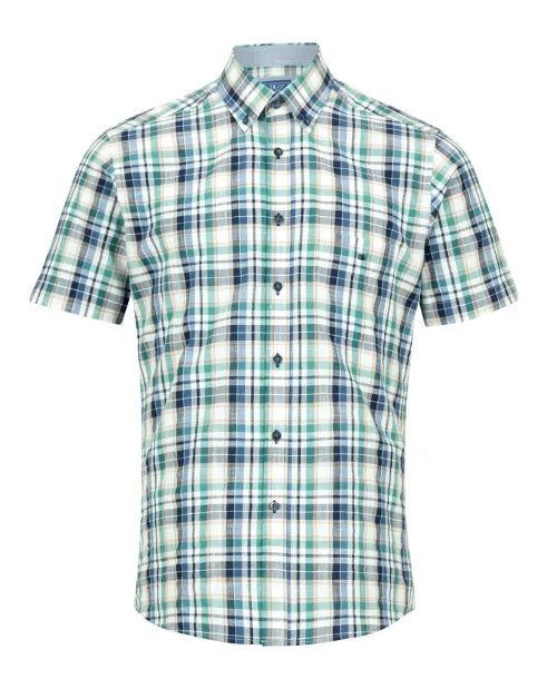 DG's Drifter Regular Ivano Short Sleeve Casual Shirt - Green 14154SS/36