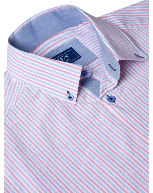 Daniel Grahame Drifter SS Shirt - Pink Stripe 14436SS-16