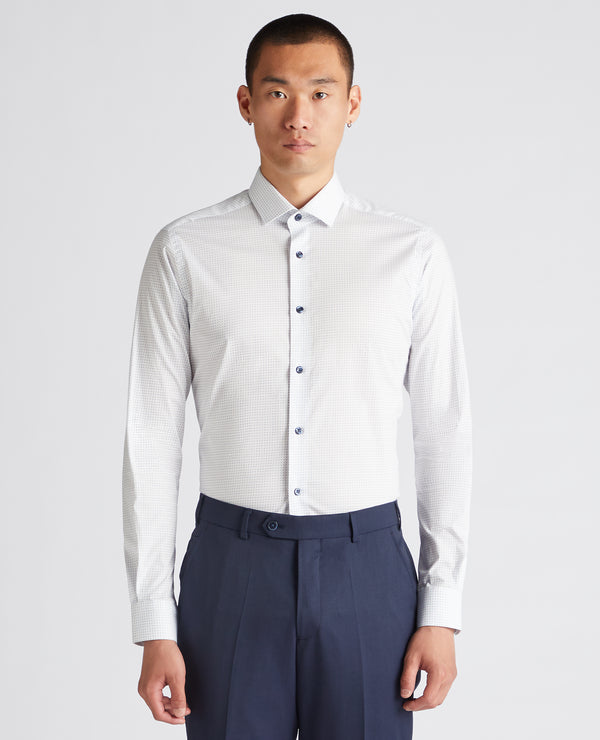 Remus Uomo Kirk/Slim Shirt - Navy/White 18692/18