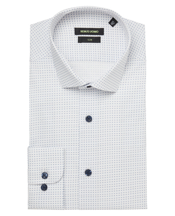 Remus Uomo Kirk/Slim Shirt - Navy/White 18692/18