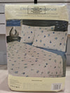 Charlotte Andersen 100% Brushed Cotton Sheet Set - Blue Flower