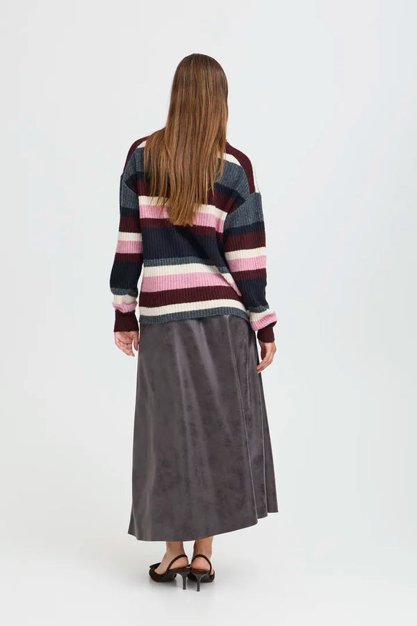 B.young Onema O-Neck Knit - Port Royale Melange Stripe
