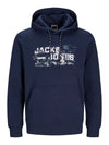 Jack & Jones Outdoor Logo Sweat Hood - Navy Blazer
