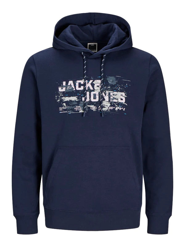 Jack & Jones Outdoor Logo Sweat Hood - Navy Blazer