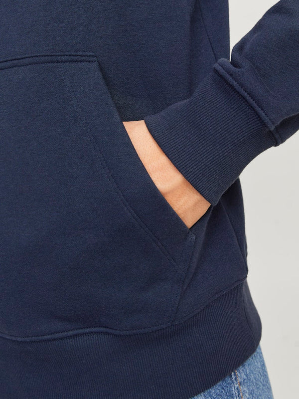 Jack & Jones Outdoor Logo Sweat Hood - Navy Blazer