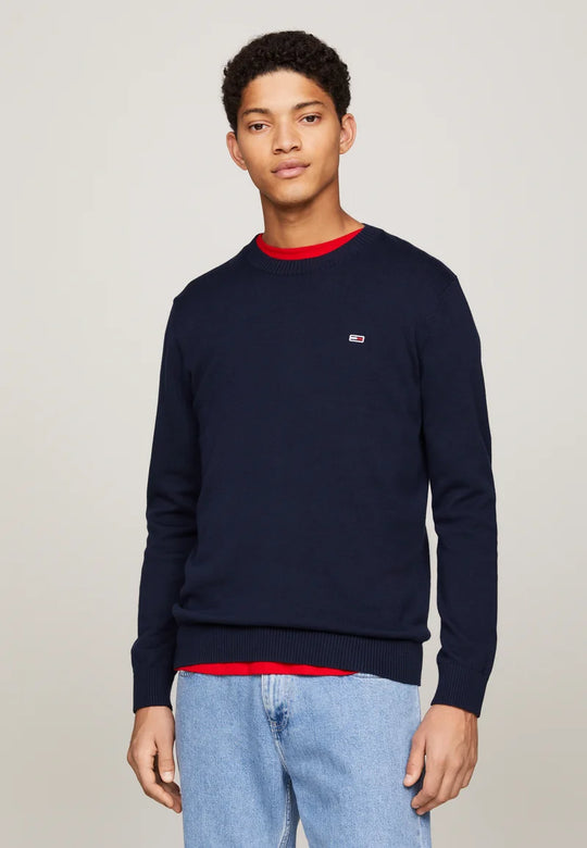 Tommy Jeans Slim Essential Light Sweater - Dark Night Navy