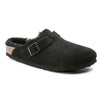 Birkenstock Boston Shearling Suede Leather - Black [Size 37/UK 4]