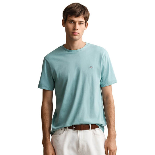Gant Reg Shield T-Shirt - Muted Turquoise