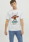 Jack & Jones Xmas Tee SS Crew Neck - Bright White