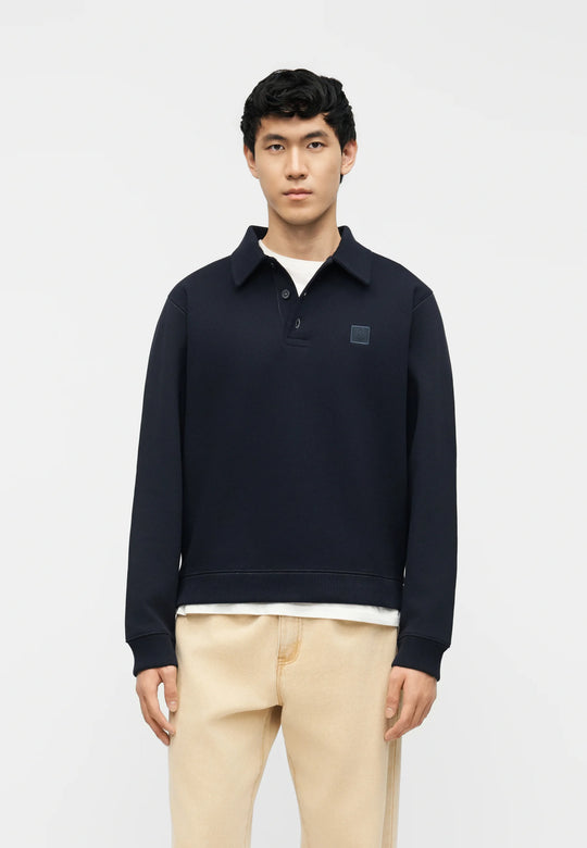 Jack & Jones Paxton Long Sleeve Polo Sweat - Night Sky