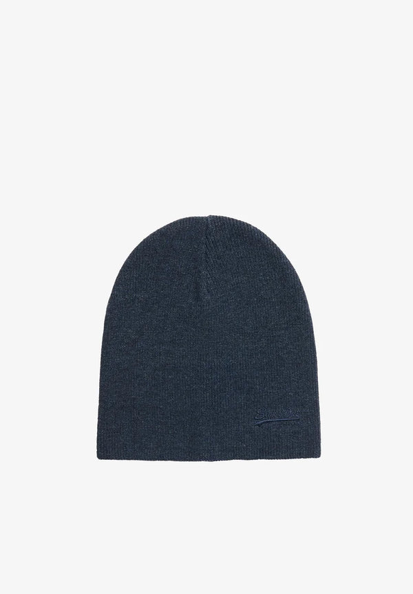 Superdry Essential Logo Knitted Beanie - Richest Navy Marl