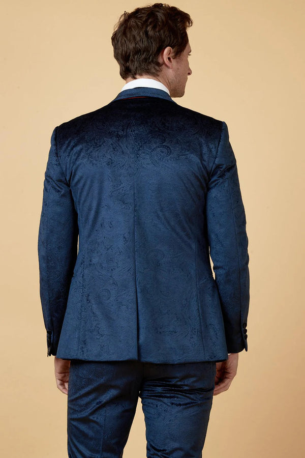 Marc Darcy Simon Velvet Blazer - Navy